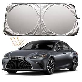 XHRING Windshield Sun Shade for Lexus is IS250 IS350 IS300 IS460 is Couple ES ES350 RC CT LS UX Series Accessories, Car Front Window Sunshade Sun Visor Shield for Lexus Sedans Sun Protection