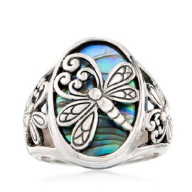 HUKQBUNX 925 Sterling Silver Creative Dragonfly Insect Fashion Women's Fresh Ring Size 6-10 (Size 10)