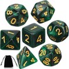 Aoriher 7-Piece Polyhedral Dice Set with Bag Compatible with Dungeons