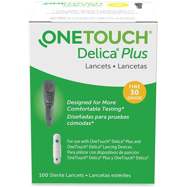 OneTouch Delica Plus 30 Gauge Lancets for Blood Glucose Testing - 100 Count
