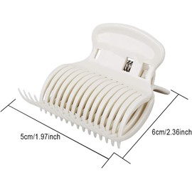 Hot Roller Clips Plastic Hair Curler Claw Clips Roller Clips, 12Pcs Hot Roller Clips Hair Curler Claw Clips Replacement Roller Clips,Hot Roller Clips Plastic Hair Curler Claw Clips Roller Clips,White