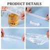100 Pcs Scrunchie Drink Covers, Bulk Disposable Plastic Covers, Cups