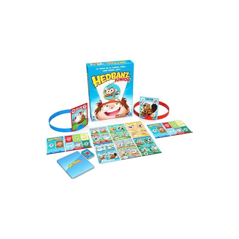 Spin Master Games, Juego de Mesa Hedbanz Junior para niños