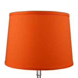 FenchelShades.com 12" Top Diameter x 14" Bottom Diameter 10" Slant Height Fabric Barrel Lampshade Spider Attachment (Carrot)