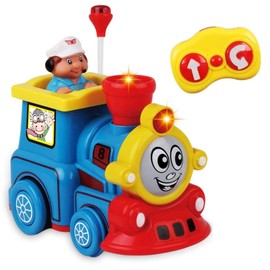 Toy Galaxy My First RC Toy Train | Radio Controlled Cartoon Locomotive Engine | Learning Fun RC Remote Control Car with Light, Sound and Music | Great Present for Toddlers and Kids