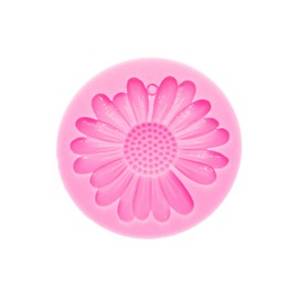 Shiny Glossy Chrysanthemum Keychain Silicone Mold for Resin Casting, Daisy Flower Shape Epoxy Resin Craft Silicone Molds for DIY Necklace Jewelry Making Silicone Molds Pendant Mould