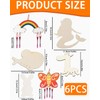 BPTRKOM 6-Piece Set Wind Chime Craft Set - Bird Furniture