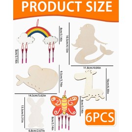 BPTRKOM 6-Piece Set Wind Chime Craft Set - Bird Furniture Set with 24 Sound Tubes - Educational DIY Kit from 6 Years for Garden/Garden Shed/Children's Room