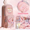 FULHANY Aesthetic Pencil Case - Pencil Case Girls 3 Compartments