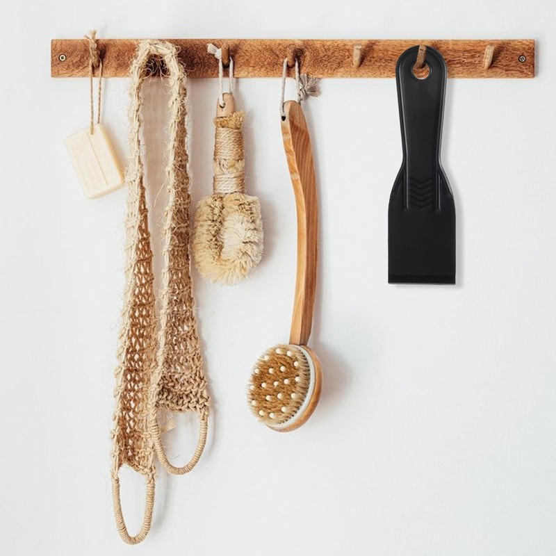 DOPENSPI 8PCS Plastic Putty Knife Scraper, 2 Inch Black Flexible