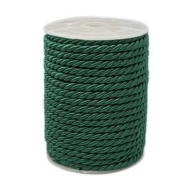 Cheriswelry 18 Yard Nylon Twist Cord Rope 5mm Round Silky Trimming Wrapping Cord for Piping Furnishing Upholstery Crafts Jewellery Macrame Costume Home Decor, DarkCyan
