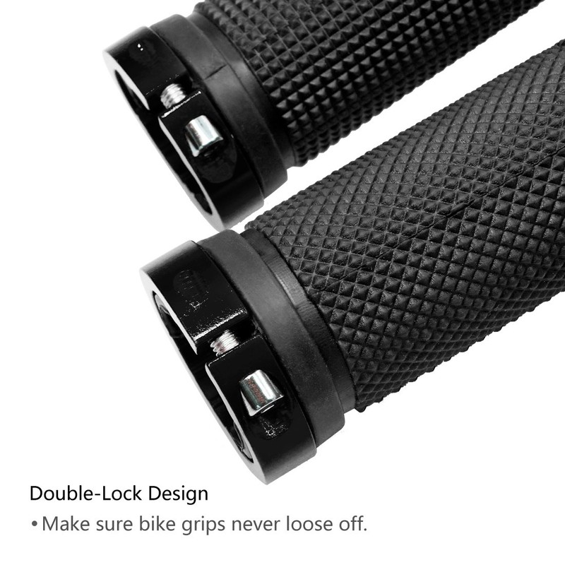 LYCAON Bike Handlebar Grips, Non-Slip Rubber Bicycle Handle Grip with