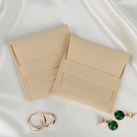 Epicover 40 Pcs Microfiber Jewelry Pouches, Soft Velvet Lined Bags, Small Jewelry Storage Bags for Necklaces, Rings, Earrings, Bracelet, Jewelry Packaging Pouches for Travel