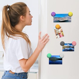 Qualsen Fridge Magnets, Whiteboard Magnets, 20 PCS Strong Magnet,Colorful Small Magnets for Whiteboard, Round Mini Magnets for Crafts, Magnetic Whiteboard, Kitchen, Office, School (2 colors)
