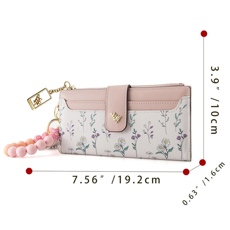 Tomolucky Direct Womens Wallet RFID Blocking Slim Thin Floral Pattern