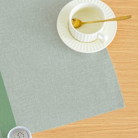 Kiatuniya Tablecloth Stripes Green Table Cloth Modern Winter Tablecloth Vintage Washable Tablecloths Country House Style for Spring Autumn Kitchen Table Decoration Party Decor 85 x 85 cm