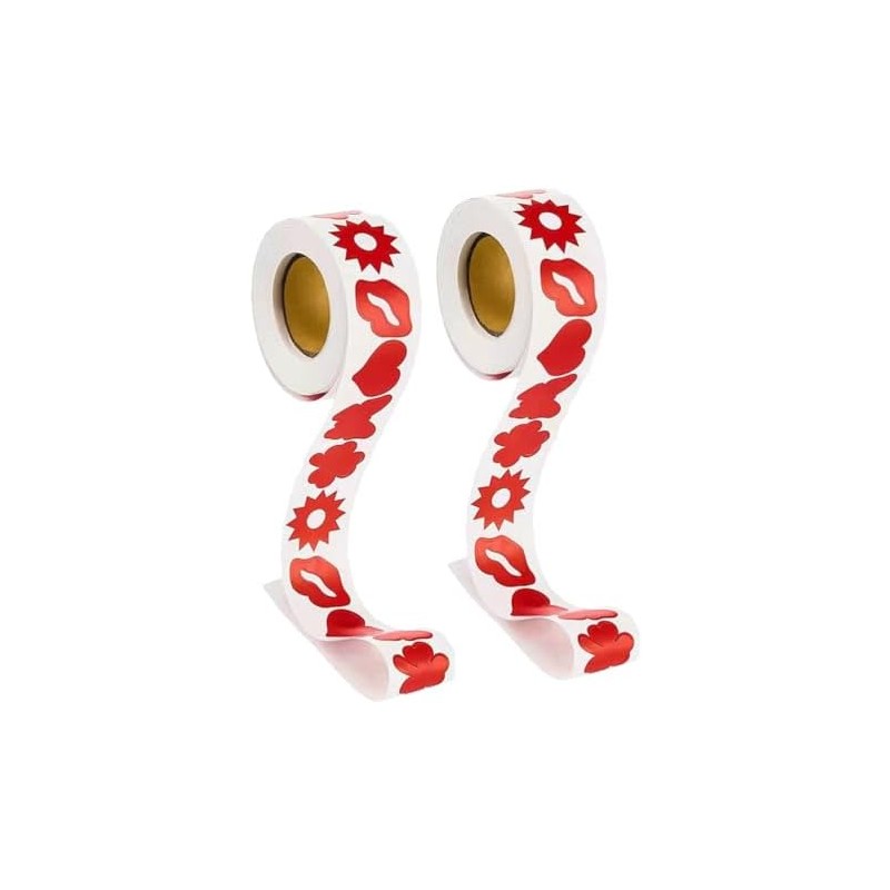 TEHAUX Pegatinas Autoadhesivas en 2 Rollos de Papel Rojo Bronceado