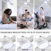 LED Ceiling Fan Light Dimmable 1000LM Screw In Ceiling Fans