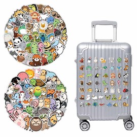 100pcs Cute Animal Stickers, Waterproof Sticker for Water Bottles, Laptop, Computer, Car, Luggage, Cup, Phone,Water Bottle Stickers