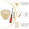 ANTHYTA Wooden Knobs Handles,Draw Knobs,Unvarnished Wooden Knobs,Round Mushroom Shape Cupboard