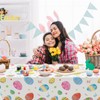 Xinvery Easter Tablecloth,Easter Party Tablecloth Colourful Egg Cartoon Table Cover