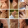 Finrezio 1-8mm 14K Gold Filled Rings Stacking Rings for Women