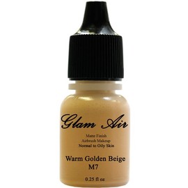 Glam Air Airbrush Makeup Matte Foundation Water-based Makeup (0.25 Oz.) - Ideal for Normal to Oily Skin - M7 Warm Golden Beige