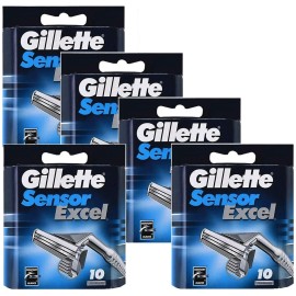 Gillette 50 x Gillette Sensor Excel Refill Razor Blade Cartridges