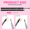 BQAN UV Gel Nail Brush Oval Short 2Pcs for French