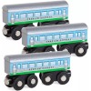 ORBRIUM Thomas the Tank Engine Wooden Railway Express Coach Cars