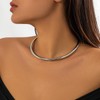 cotwdi Chunky Silver Choker Necklaces for Women Non Tarnish Silver