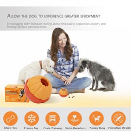 Askhald Freezable Fillable Dog Chew Toys Interactive Treat Dispensing Puzzle Toy for Anxiety Relief Easy to Clean Homemade Treat Tray Slow Feeder Dog Toy