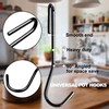 ESFUN 12 Pack Heavy Duty S Hooks, Black Pot Rack