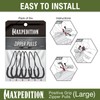 MAXPEDITION Positive Grip Zipper Pulls (Large, Gray) Pack of 6,