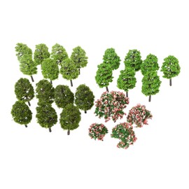 Yetaha 70pcs 3-9cm Model Trees, Model Train Scenery Architecture, HO Scale Layout, Railroad Architect Diorama Trees for DIY Scenery Landscape, Mixed Color