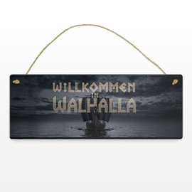 Welcome to Walhalla Metal Sign XL Get the Welcome to Walhalla Metal Sign and Bring a Piece of Nordic Adventure to Your Home! High Quality and with Love