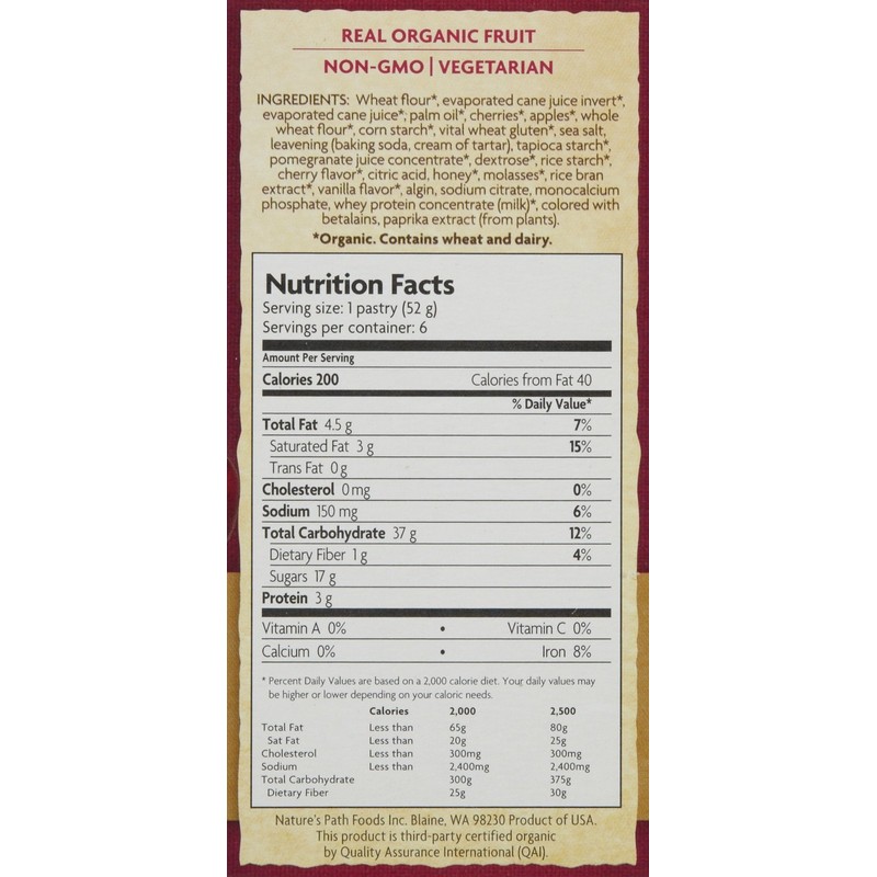 Nature's Path Frosted Toaster Pastry - Cherry Pomegranate - 11