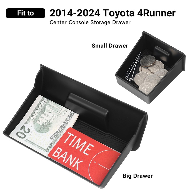 Hellet Center Console Organizer Storage Drawer Compatible with Toyota 2014-2020