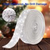 Cinta autoadhesiva de diamantes de imitación de cristal (plata, 3,8