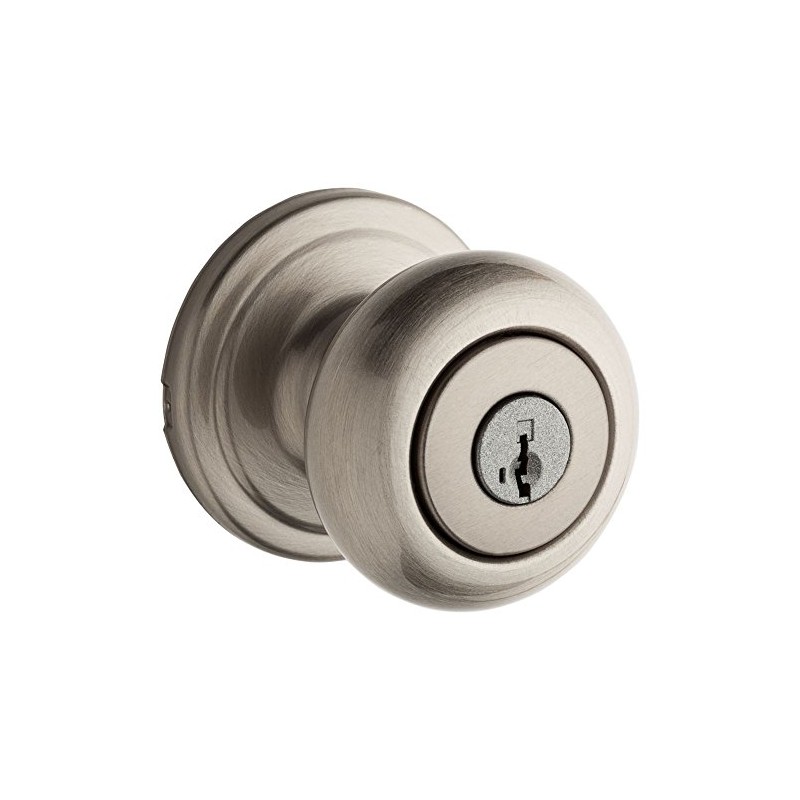 Kwikset Hancock Entry Door Knob with Lock and Key, Secure