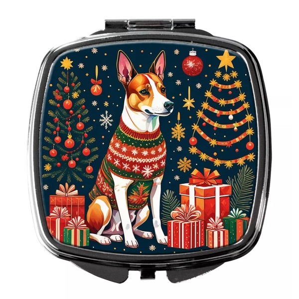 Basenji Christmas Compact Mirror DAC1092SCM