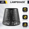 Aswalling Small Lamp Shade, Metal Lampshade with Pattern of Trees
