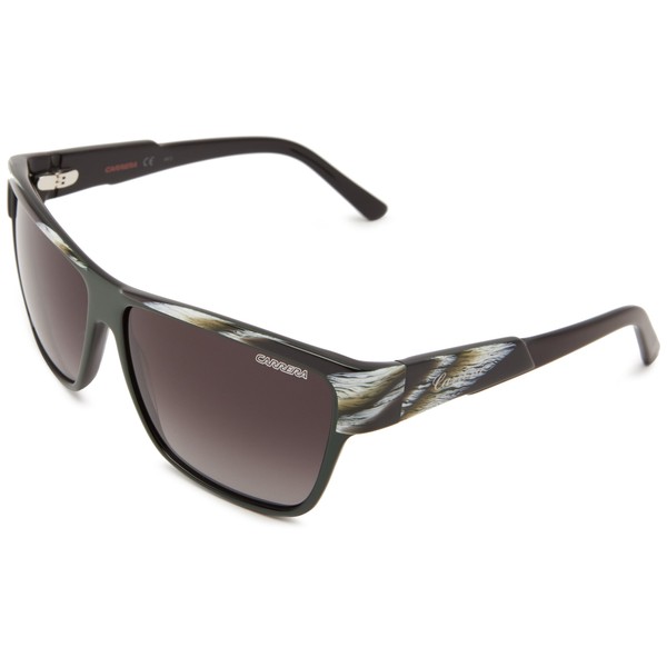 Carrera CA42/S Square Sunglasses, Hrn Black Frame/Dkgray Gradient Lens, 61