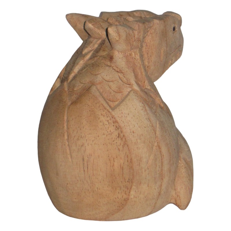 Brave Wings Hand Carved Wooden Dragon ~ Plain Dragon Egg