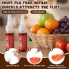 8 Pack Fruit Fly Trap Refill Liquid, 0.68 Ounces Per