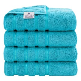 American Soft Linen - Juego de toallas de baño de lujo de 4 piezas, 600 g/m², 100 % algodón, toallas de baño turco para baño, toallas de ducha extra g