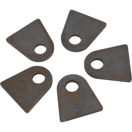 Speedway Motors Weld-On Chassis Tabs for Suspension & Fabrication, 1-3/4 Inch Steel Tabs with 1/2 Inch Mounting Hole, Heavy-Duty 3/16 Steel, Pack of 5 Set