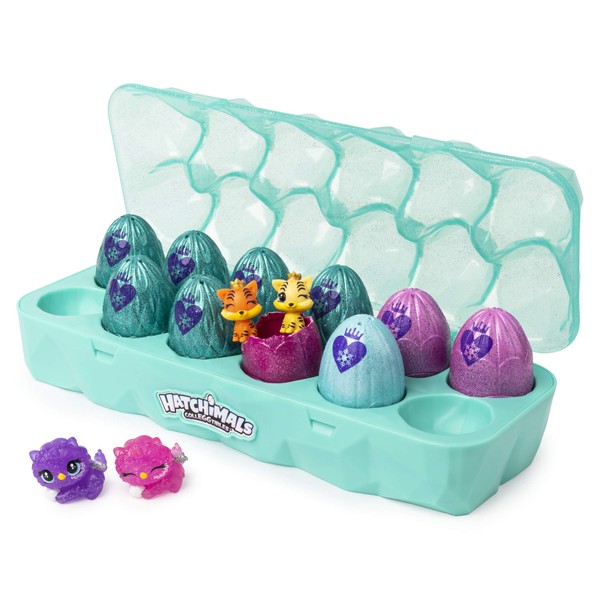 Hatchimals CollEGGtibles, Jewelry Box Royal Dozen 12-Pack Egg Carton with 2 Exclusive Hatchimals (Styles May Vary)