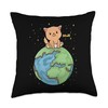 Funny Mine Earth Cat Kitten Globe World Dominion Feline Throw