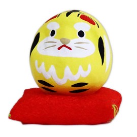 Tiger Bean Daruma (Chinese Zodiac) Chinese Zodiac Tiger Shirakawa Daruma Japanese Pattern Japanese Style Figurine Home Safety Prosperous Business Longevity Father's Day Mother's Day Gift Present Good Luck Goods New Year Japanese Modern (Tora, free_size),